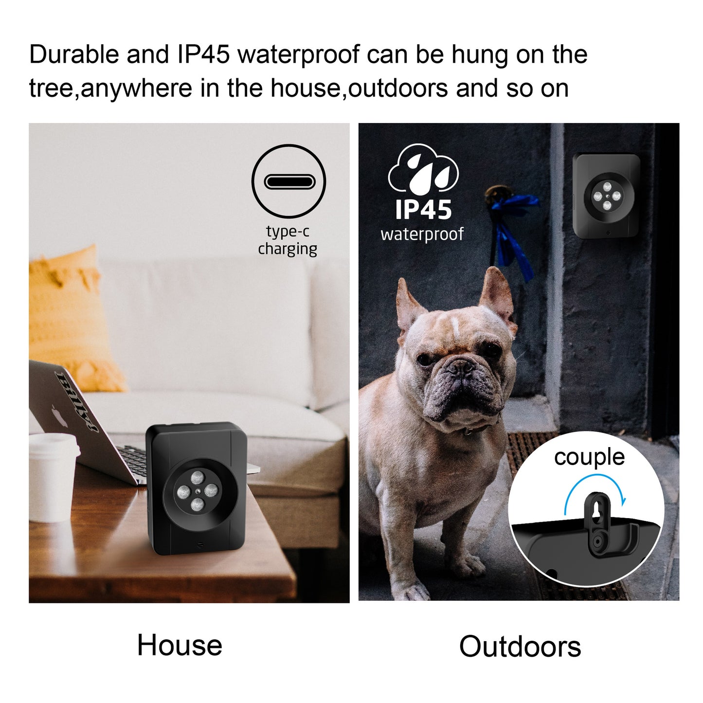 Ultrasonic Dog Bark Control Device - Smart Outdoor Anti-Bark and Dog Repellent Trainer V888-ELOSUNG11986