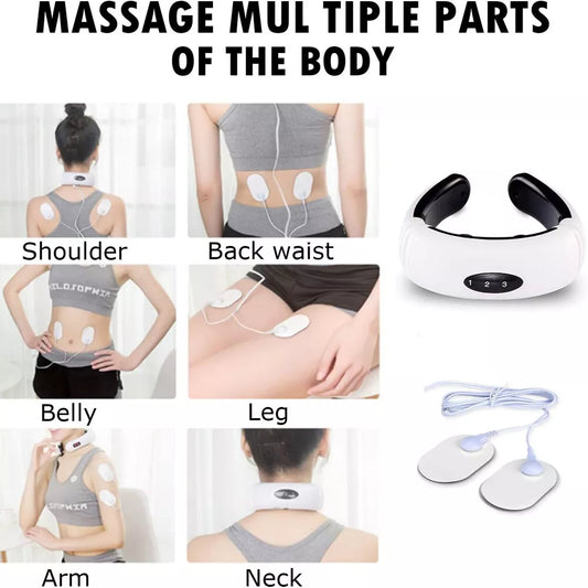 Neck Massager with Pulse Therapy - Intelligent Cervical Massage Device for Pain Relief and Relaxation V888-ELOSUNG11999
