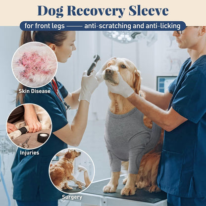 XXL Pet Front Leg Protective Sleeve - Elastic Dog Leg Guard for Post-Surgery Protection, Prevents Licking and V888-ELOSUNG12137