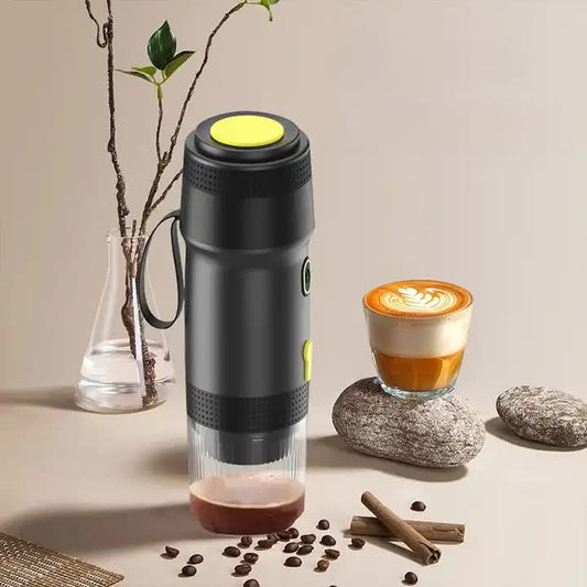 Black Portable Fully Automatic Espresso Coffee Machine - Universal 3-in-1 Capsule, Coffee Powder & Espresso V888-ELOSUNG12252