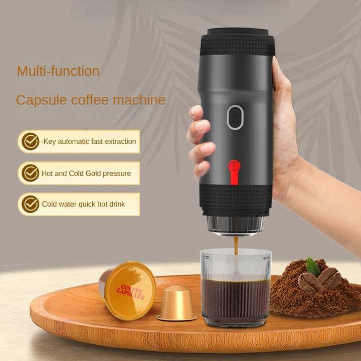 Green Portable Fully Automatic Espresso Coffee Machine - Universal 3-in-1 Capsule, Coffee Powder & Espresso V888-ELOSUNG12254