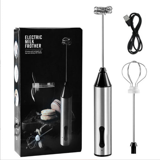 Rechargeable Electric Milk Frother, Handheld Foam Maker, Coffee Frothing Wand, Whisk for Milk, Coffee, and V888-ELOSUNG12265