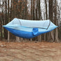 Blue Outdoor Camping Hammock with Mosquito Net, Anti-Tip Nylon Fabric, Single/Double Person Quick-Setup V888-ELOSUNG12296