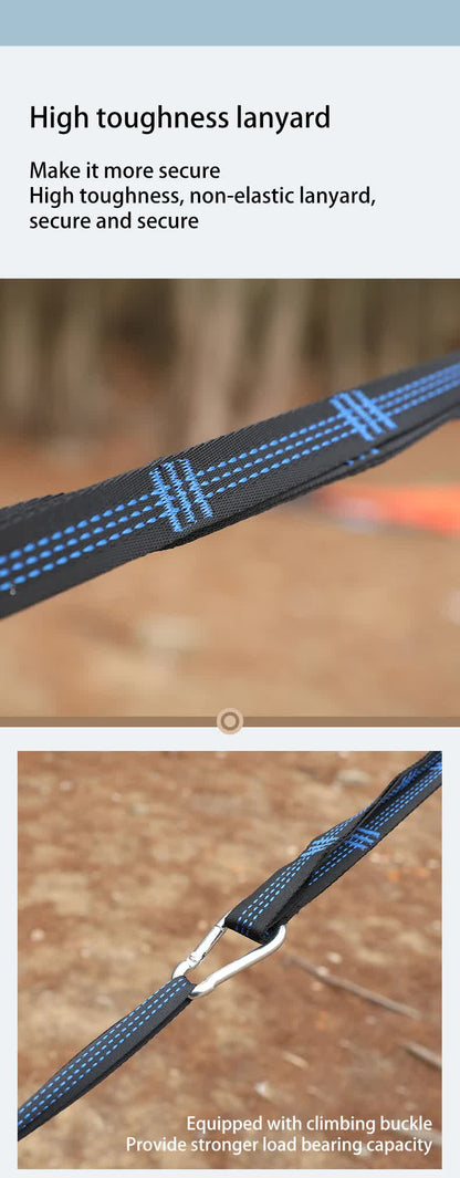 Blue Outdoor Camping Hammock with Mosquito Net, Anti-Tip Nylon Fabric, Single/Double Person Quick-Setup V888-ELOSUNG12296