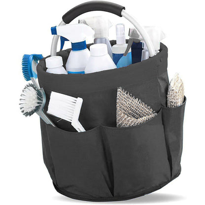 Navy Blue Portable Picnic Basket, Foldable Outdoor Beach Basket with Handle, Multi-Use Storage and Wash Bag V888-ELOSUNG12310