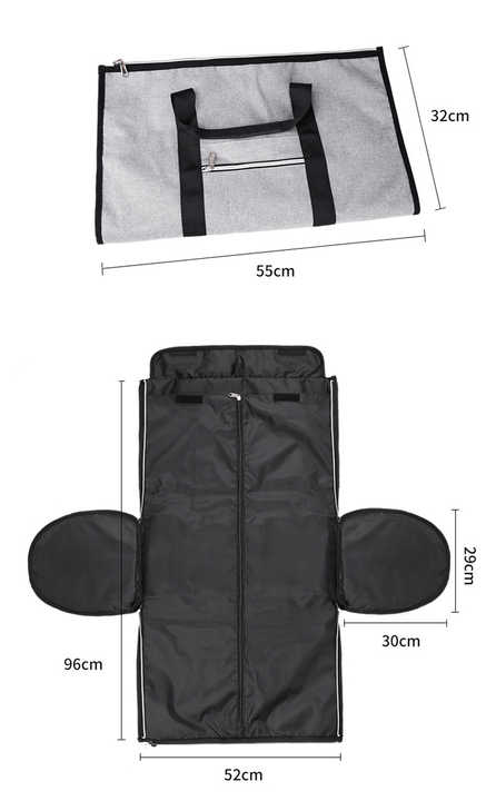 Blue Multi-Functional Travel Duffel Bag with Suit Storage, Foldable Garment Bag for Business Trips V888-ELOSUNG12327