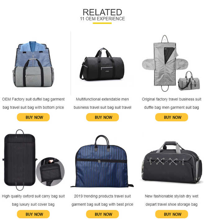 Blue Multi-Functional Travel Duffel Bag with Suit Storage, Foldable Garment Bag for Business Trips V888-ELOSUNG12327