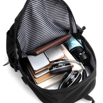 Black Business Casual Laptop Backpack with USB Charging Port - Travel, Work, and Student Use V888-ELOSUNG12425