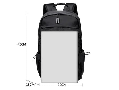 Black Business Casual Laptop Backpack with USB Charging Port - Travel, Work, and Student Use V888-ELOSUNG12425