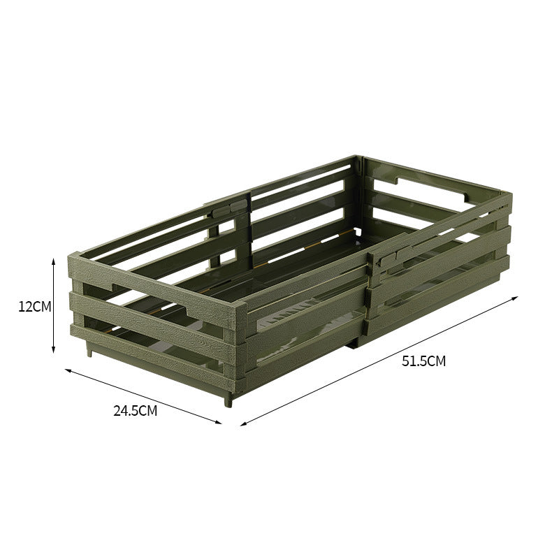 Green Foldable Industrial Storage Crates - Portable Outdoor Collapsible Storage Box for Home and Travel V888-ELOSUNG12530