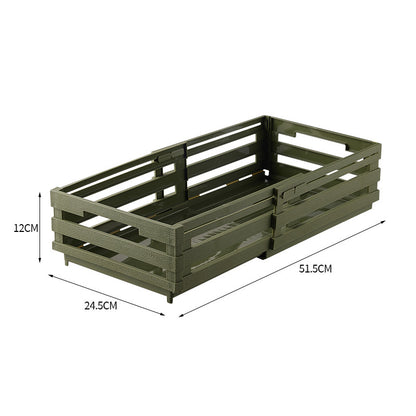 Green Foldable Industrial Storage Crates - Portable Outdoor Collapsible Storage Box for Home and Travel V888-ELOSUNG12530