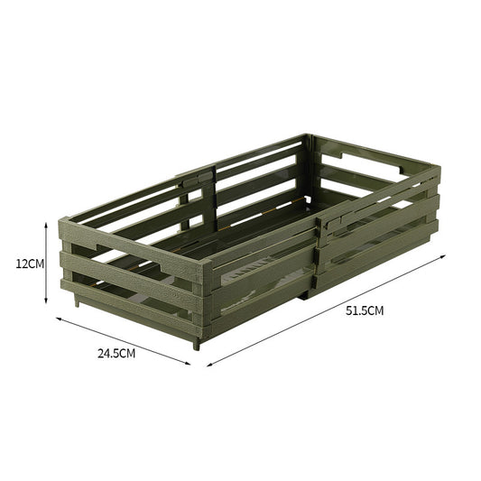 Green Foldable Industrial Storage Crates - Portable Outdoor Collapsible Storage Box for Home and Travel V888-ELOSUNG12530