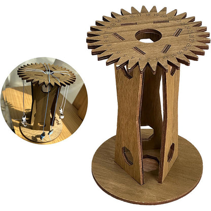 Wooden Kumihimo Marudai Stand - Craft Tool for Braiding and Creative Cord Making V888-ELOSUNG12534