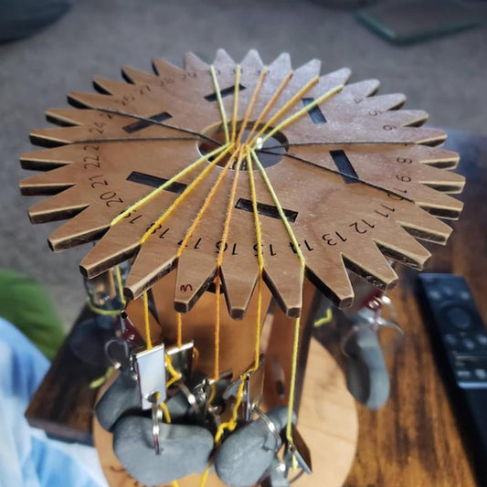 Wooden Kumihimo Marudai Stand - Craft Tool for Braiding and Creative Cord Making V888-ELOSUNG12534