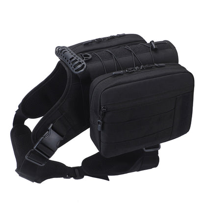 Black Dog Tactical Backpack Harness - Adjustable Outdoor Camouflage Saddle Bag for Dogs V888-ELOSUNG12562