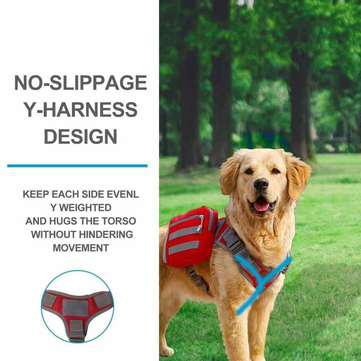 Black Dog Tactical Backpack Harness - Adjustable Outdoor Camouflage Saddle Bag for Dogs V888-ELOSUNG12562