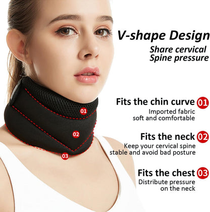 Adjustable Neck Brace with V-Shape Design - Cervical Spine Support for Pain Relief and Posture Correction V888-ELOSUNG12615