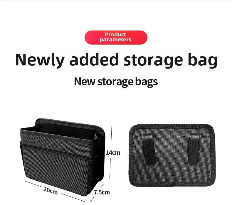 Grey Upgraded Waterproof Car Storage Bag - Multi-Position Hanging Organizer V888-ELOSUNG12625