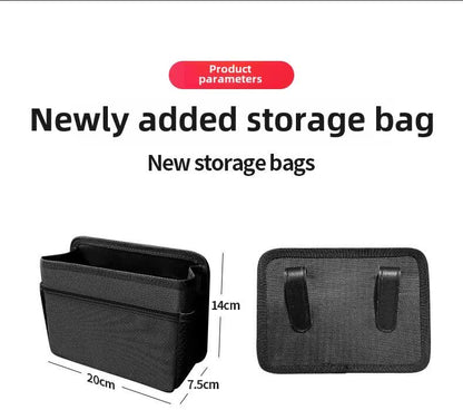Grey Upgraded Waterproof Car Storage Bag - Multi-Position Hanging Organizer V888-ELOSUNG12625