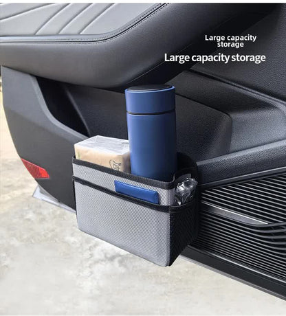 Grey Upgraded Waterproof Car Storage Bag - Multi-Position Hanging Organizer V888-ELOSUNG12625