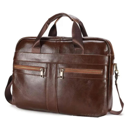 Brown Men's Genuine Leather Briefcase - Classic Business Messenger Bag V888-ELOSUNG12649