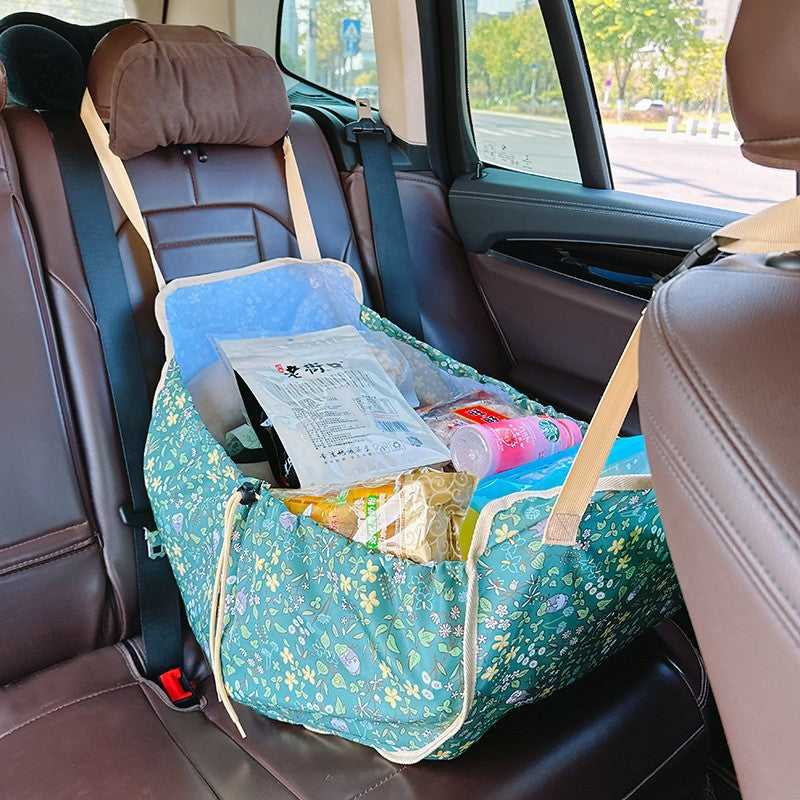 Green Car Back Seat Organizer Hammock - Portable Storage Solution V888-ELOSUNG12674