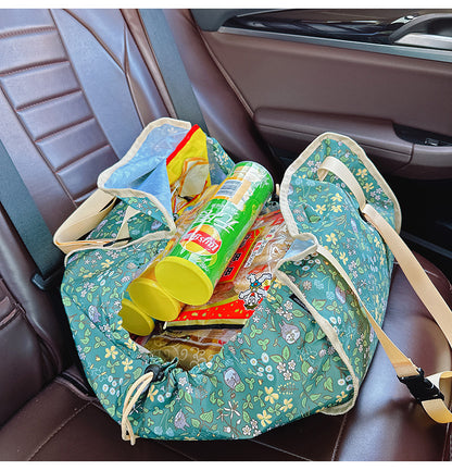 Green Car Back Seat Organizer Hammock - Portable Storage Solution V888-ELOSUNG12674