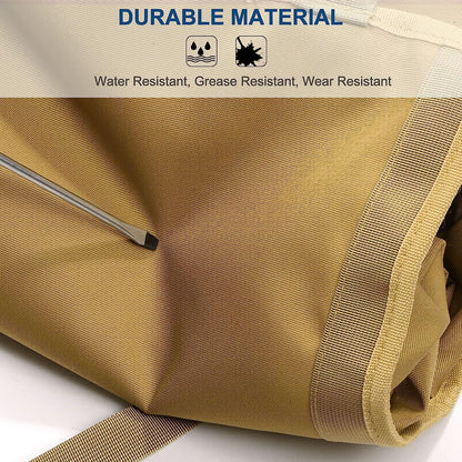 Khaki Portable Roll-Up Tool Organizer with Zippered Pockets V888-ELOSUNG12745