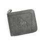 Grey Men's PU Leather Wallet with Zipper and Horse Embossed Design - Compact and Stylish V888-ELOSUNG12759