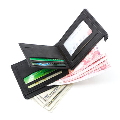 Dark Brown Men's Genuine Leather Bifold Wallet - Compact Design with Multiple Card Slots V888-ELOSUNG12766