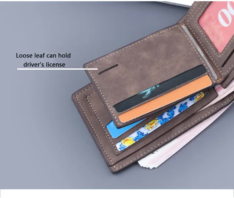 Dark Brown Men's Genuine Leather Bifold Wallet - Compact Design with Multiple Card Slots V888-ELOSUNG12766