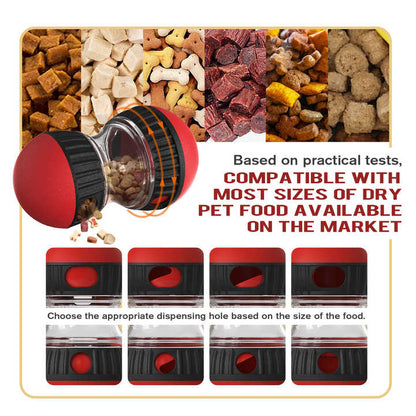 Red Interactive Dog Slow Feeder Toy - Food Dispenser Ball for Healthy Digestion V888-ELOSUNG12768