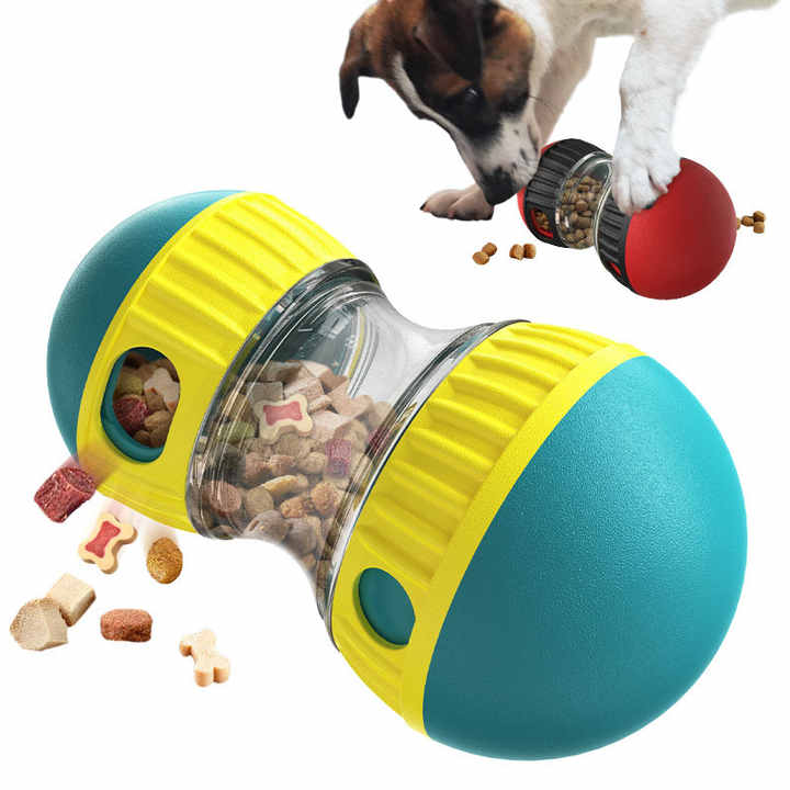 Green Interactive Dog Slow Feeder Toy - Food Dispenser Ball for Healthy Digestion V888-ELOSUNG12769