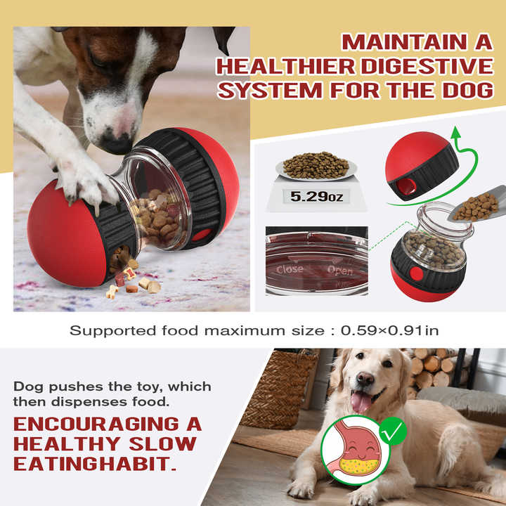 Green Interactive Dog Slow Feeder Toy - Food Dispenser Ball for Healthy Digestion V888-ELOSUNG12769