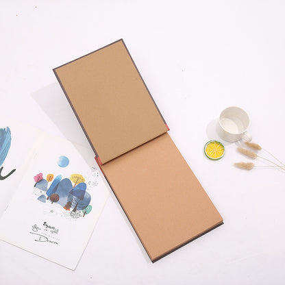 DIY Scrapbook Adventure Album - Retro Kraft Paper Photo Book with String Binding V888-ELOSUNG12811