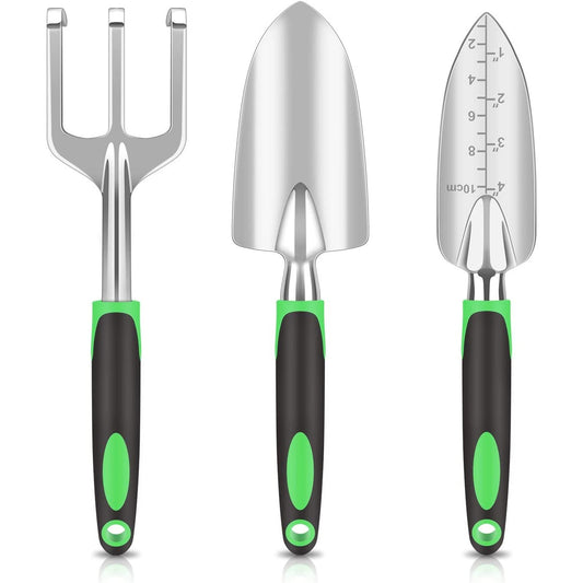 Green 8-Piece Heavy-Duty Gardening Tool Set with Ergonomic Handles and Storage Bag V888-ELOSUNG12839