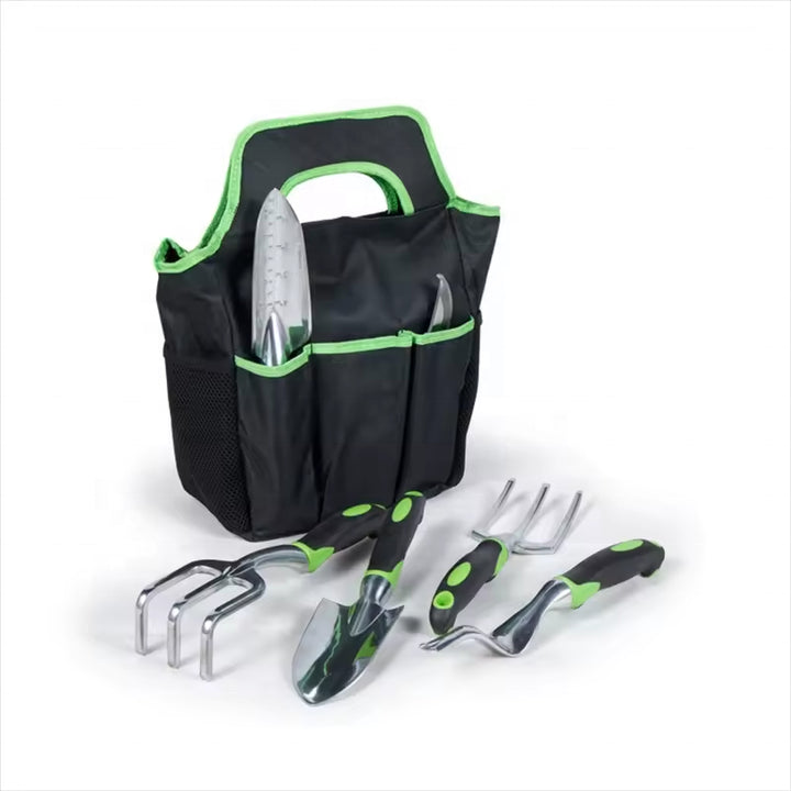 Orange 8-Piece Heavy-Duty Gardening Tool Set with Ergonomic Handles and Storage Bag V888-ELOSUNG12840
