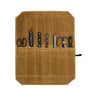 Beige Durable Waxed Canvas Knife Roll Bag - Portable Chef Tool Organizer V888-ELOSUNG12874