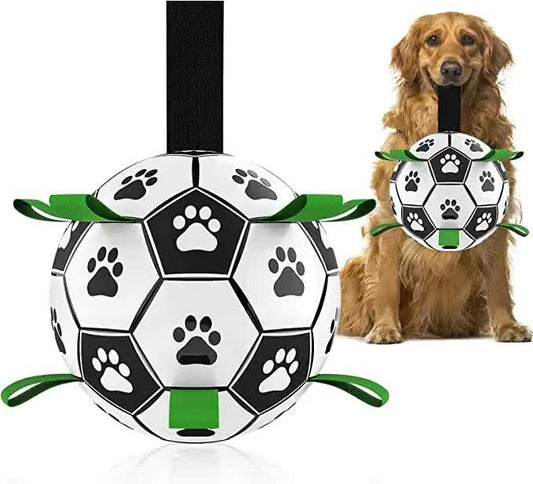 15*15cm Interactive Dog Toy Soccer Ball with Rope | Outdoor Fetch & Tug Play for Dogs | Training & Exercise V888-ELOSUNG13025