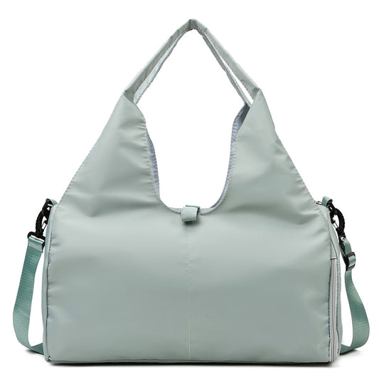 Light Green Oxford Fabric Women's Shoulder Bag, Large Capacity Yoga & Gym Bag with Separate Shoe Compartment V888-ELOSUNG13074