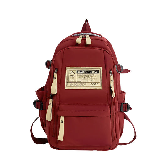 Red Stylish and Simple Backpack for High School and College Students - Trendy Women's Casual Backpack for V888-ELOSUNG13087