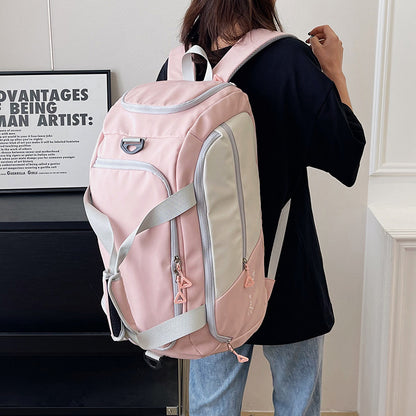 Light Green Large Capacity Travel Backpack - Multi-Function Carry-On Bag for Clothes, Luggage Storage, and V888-ELOSUNG13092