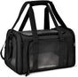 S Black Portable Foldable Pet Carrier Bag - Large Capacity Travel Carrier for 2 Small Pets, Comfortable and V888-ELOSUNG13128