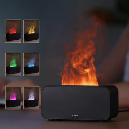 Black Timing Simulation Aroma Diffuser Usb Household Flame Humidifier Aromatherapy Machine Spray Air Flame V888-ELOSUNG13173
