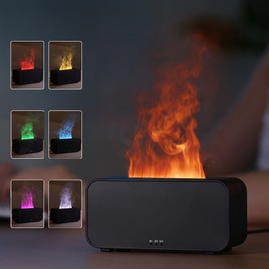 Black Timing Simulation Aroma Diffuser Usb Household Flame Humidifier Aromatherapy Machine Spray Air Flame V888-ELOSUNG13173