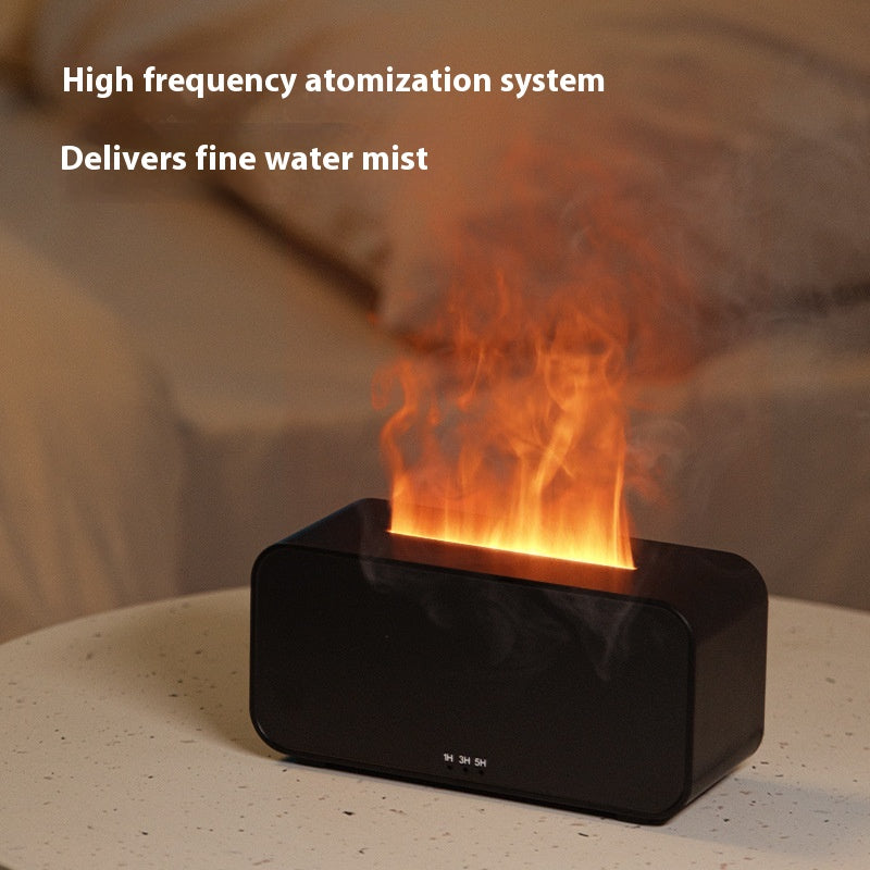 Black Timing Simulation Aroma Diffuser Usb Household Flame Humidifier Aromatherapy Machine Spray Air Flame V888-ELOSUNG13173
