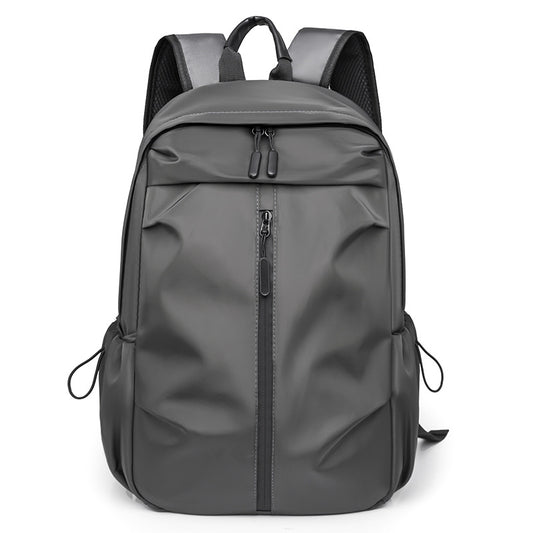 Grey Casual Korean Style Backpack - Versatile Laptop Bag for Students, Business, and Travel - Fashionable and V888-ELOSUNG13179
