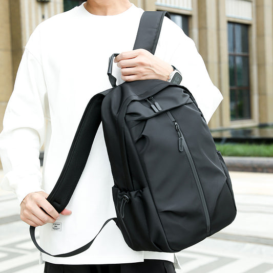 Grey Casual Korean Style Backpack - Versatile Laptop Bag for Students, Business, and Travel - Fashionable and V888-ELOSUNG13179