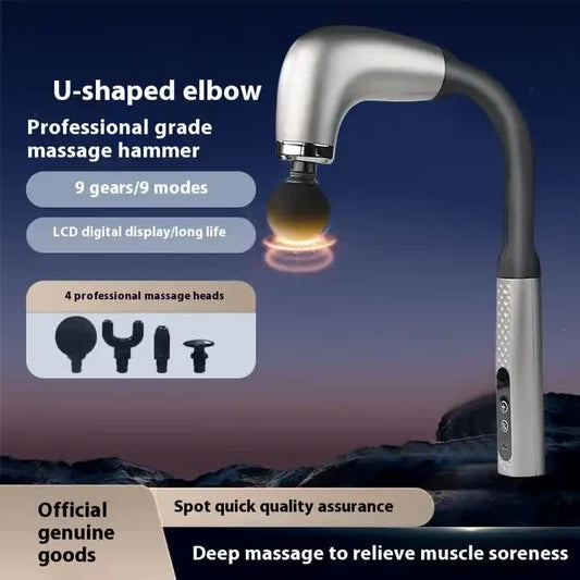Silver Electric Elbow Fascia Gun for Body/Head Relief Portable Silent Body Fatigue Reliever Hot Selling V888-ELOSUNG13184