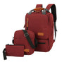 Red 3-Piece Backpack Set - Men's & Women's Student Travel Backpack, Casual Backpack, Laptop Bag, Notebook V888-ELOSUNG13188